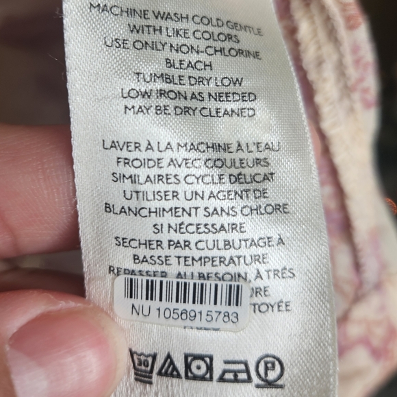 Free People Oversized Rose Bud Blouse, Size Small, GUC (Flaw) - Picture 10 of 11